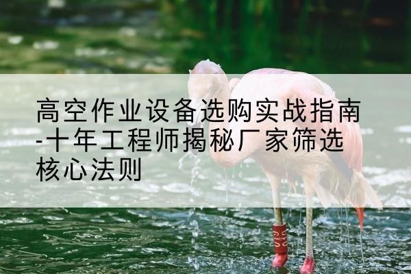 伍家岗剪叉式升降机厂家-高空作业设备选购实战指南-十年工程师揭秘厂家筛选核心法则