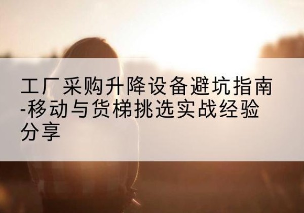 伍家岗移动式升降机怎么选-工厂采购升降设备避坑指南-移动与货梯挑选实战经验分享